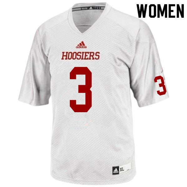 Women #3 Tiawan Mullen Indiana Hoosiers College Football Jerseys Sale-White